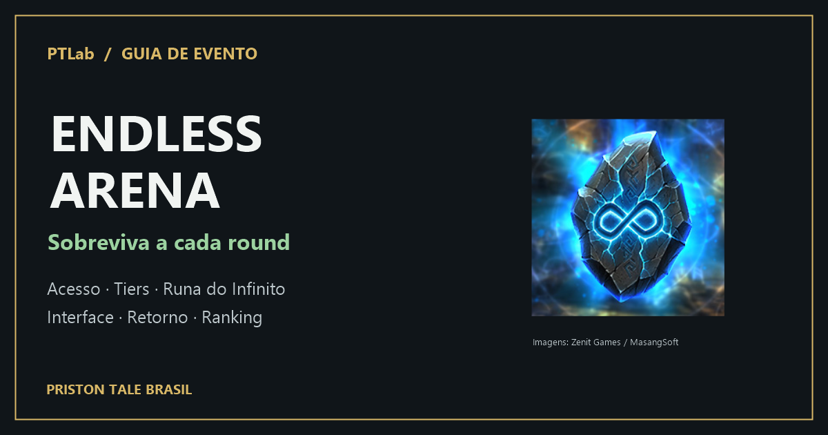 Endless Arena no Priston Tale: como entrar, tiers, Runa do Infinito e ranking