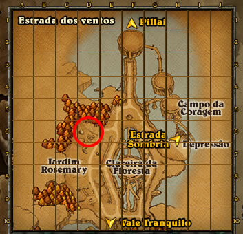 Localiza&ccedil;&atilde;o do Dono da Pousada na Estrada dos Ventos coordenada D6