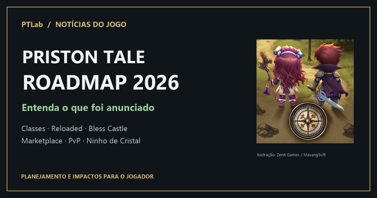 Roadmap 2026 do Priston Tale: Ninho de Cristal, Aging +30 e as atualizações anunciadas